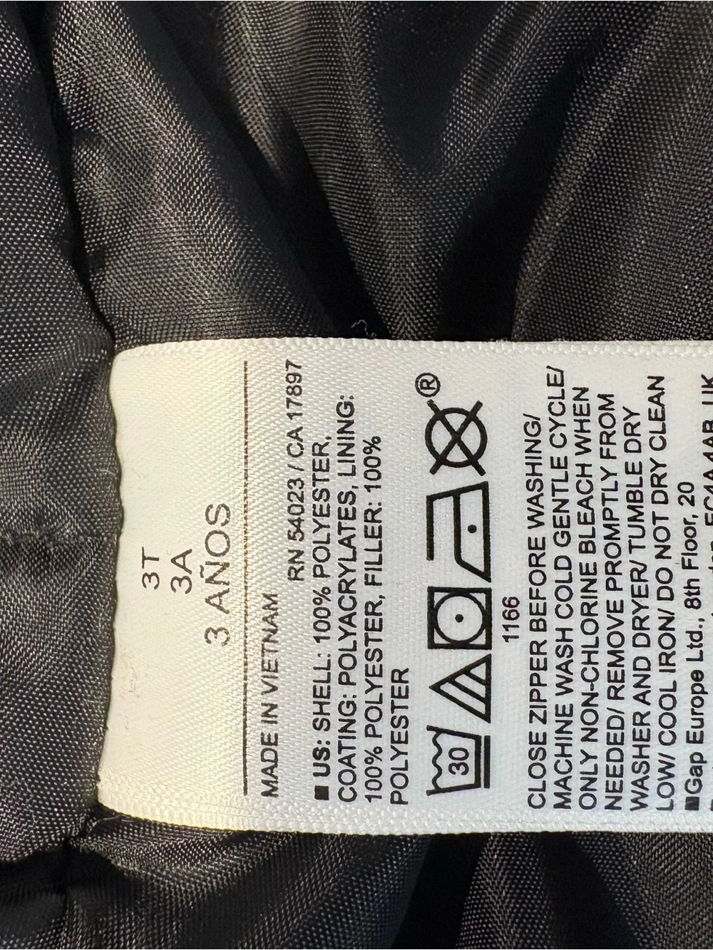 Old Navy Kids Black Hooded Winter Coat Size 3T